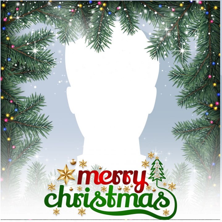 Merry Christmas Profile Frame By Toni Tails