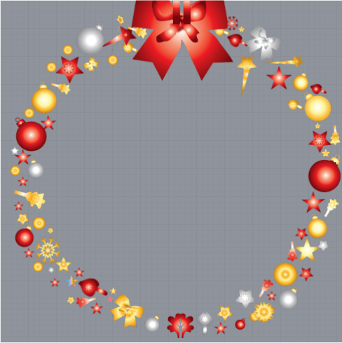 Christmas Wreath Profile Frame