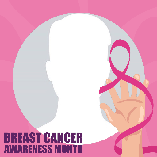 Pink Ribbon Profile Picture Frame For Breast Cancer Awareness