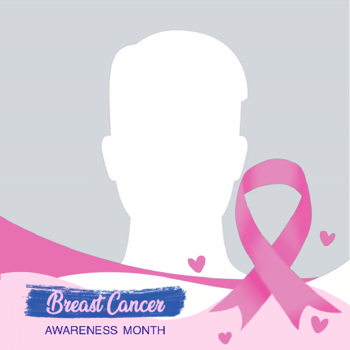 Pink Ribbon Profile Picture Frame For Breast Cancer Awareness