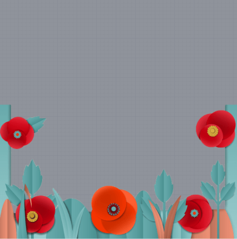 Poppy Flower Frame