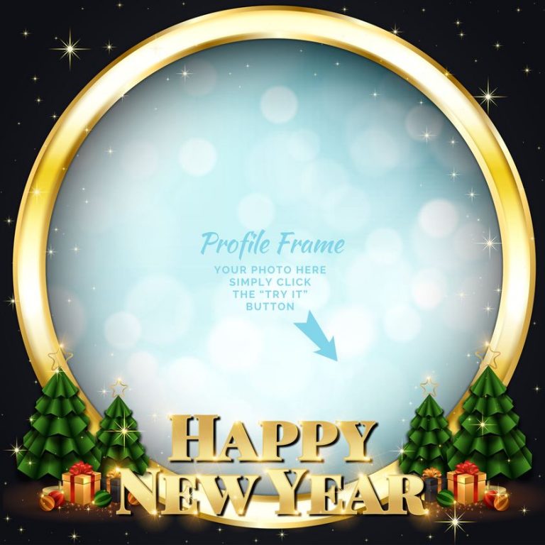 Happy New Year 2022 Profile Picture Frame