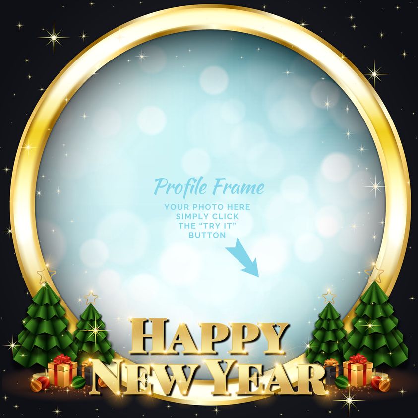 Happy New Year 2022 Profile Picture Frame