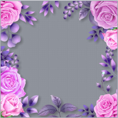 Spring Flower Profile Frame