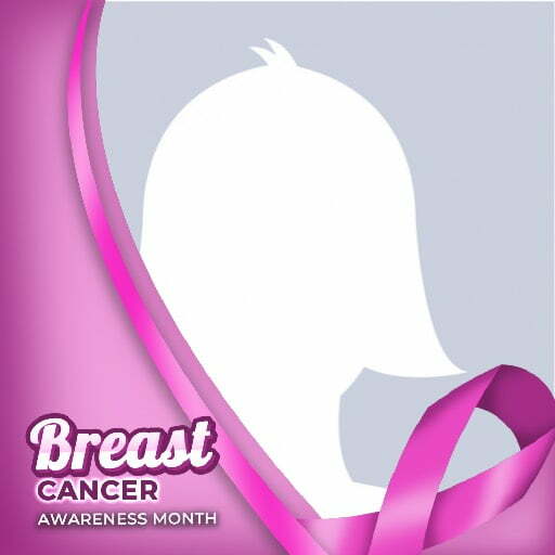 Pink Ribbon Profile Picture Frame For Breast Cancer Awareness