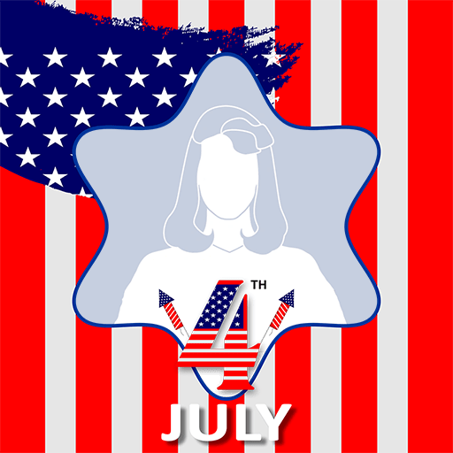 Happy 4th Of July 2023 Profile Picture Frame USA Independence Day