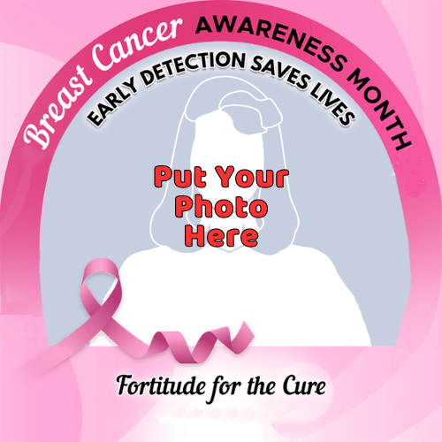 Pink Ribbon Profile Frame