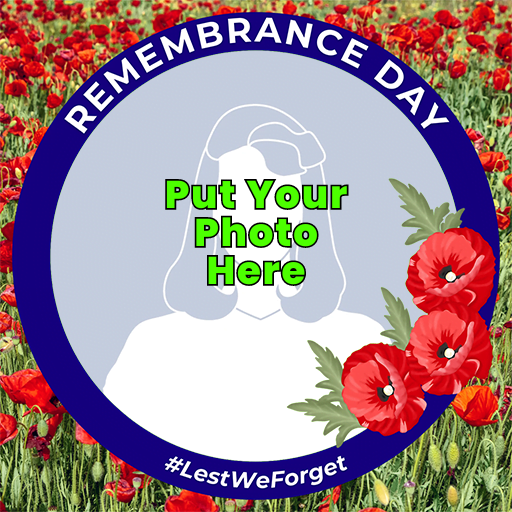 Remembrance Day Lest We Forget Profile Picture Frame