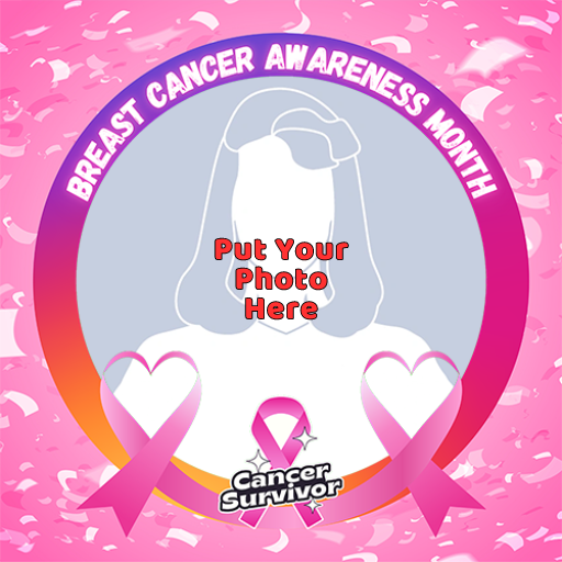 Pink Ribbon Profile Picture Frame For Breast Cancer Awareness Month