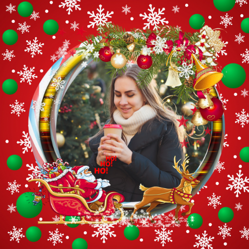 Merry Christmas Profile Frame